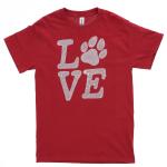 Love Puppy Paw Rhinestone T-Shirt, Pet & Animal Lover Apparel Sweatshirt, Lovely Women's Top Tee-Shirt, Gift for Dog or Cat Lover