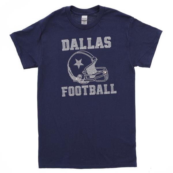 Dallas Rhinestone T-shirt, Football Game Day Shirt, Bling Bling Short Sleeve Tee, Dallas Shirt, Football Tee, Dallas Fans Gift
