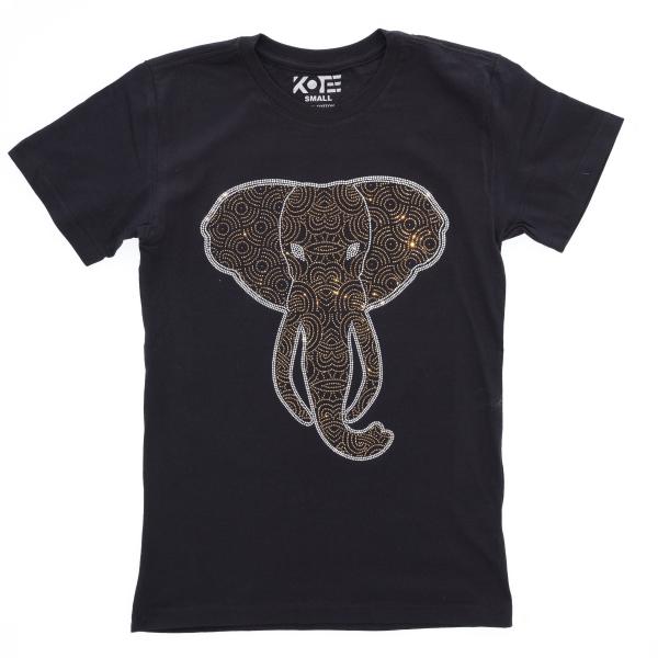 Mandala Style Elephant Rhinestone Bling T-Shirt, Wildlife Lovers Apparel, Zoo Crew Shirt, Safari Animals Tee-Shirt, Funny Mom Gift