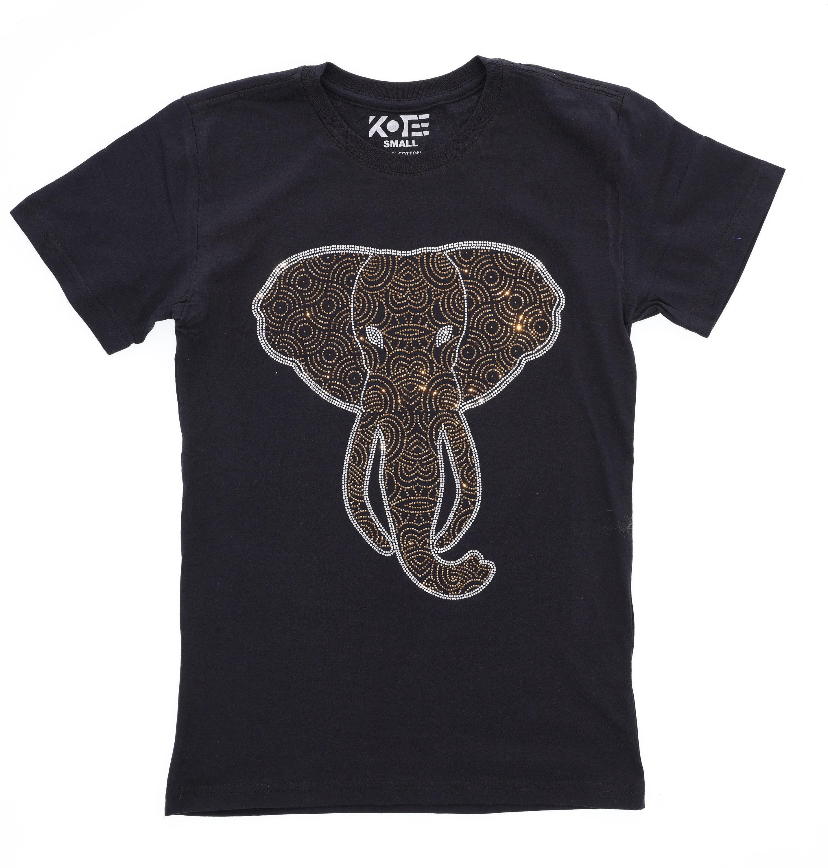 Mandala Style Elephant Rhinestone Bling T-Shirt, Wildlife Lovers Apparel, Zoo Crew Shirt, Safari Animals Tee-Shirt, Funny Mom Gift