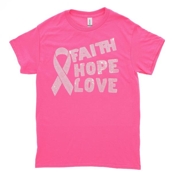 Cancer Awareness Rhinestone T-Shirt, Pink Ribbon Sweatshirt, Cancer/Chemotherapy Warrior Fighters & Survivor Shirt, Gift For Cancer Patients