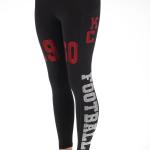 Custom Rhinestone Leggings Active Wear Yoga Pant Women Football Yoga Leggings with side Pocket