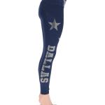 Custom Rhinestone Leggings Active Wear Yoga Pant Women Football Yoga Leggings with side Pocket
