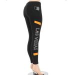 Custom Rhinestone Leggings Active Wear Yoga Pant Women Football Yoga Leggings with side Pocket