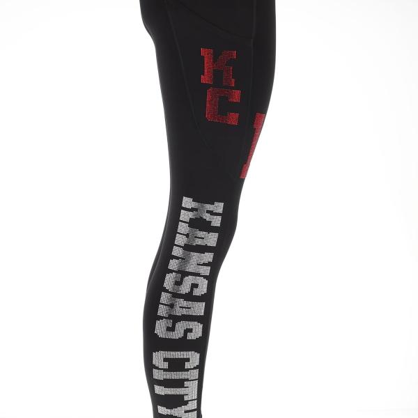 Custom Rhinestone Leggings Active Wear Yoga Pant Women Football Yoga Leggings with side Pocket