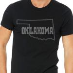 Oklahoma State Rhinestone T-Shirt, Oklahoma Pride Homeland Shirt, Oklahoma Home Tee, Native American Oklahoma Rhinestone Map Shirt