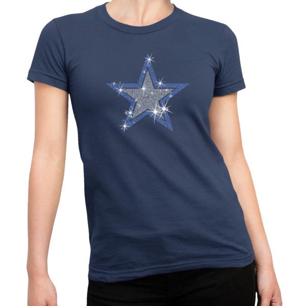 Cowboys Rhinestone Star T-Shirt, Cowboys Star Shirt, Dallas Shirt, Love Star Shirt, Football Team Shirt