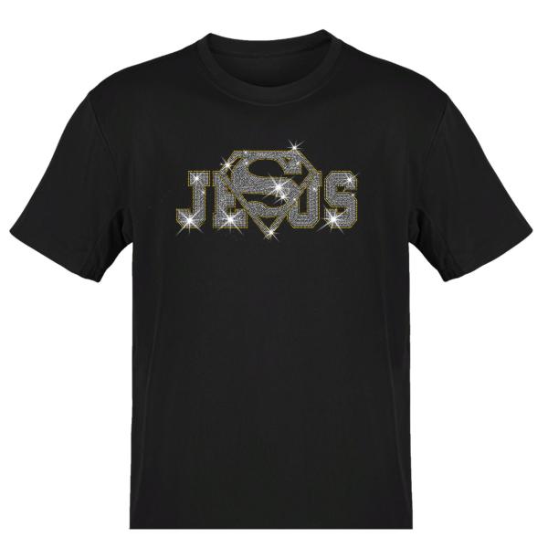 Jesus Rhinestone T-Shirt, Jesus Saves Shirt, Christian Shirt, Super Hero Shirt, Jesus, Faith, God, Viral Shirt, Bling Bling Tee, Women shirt