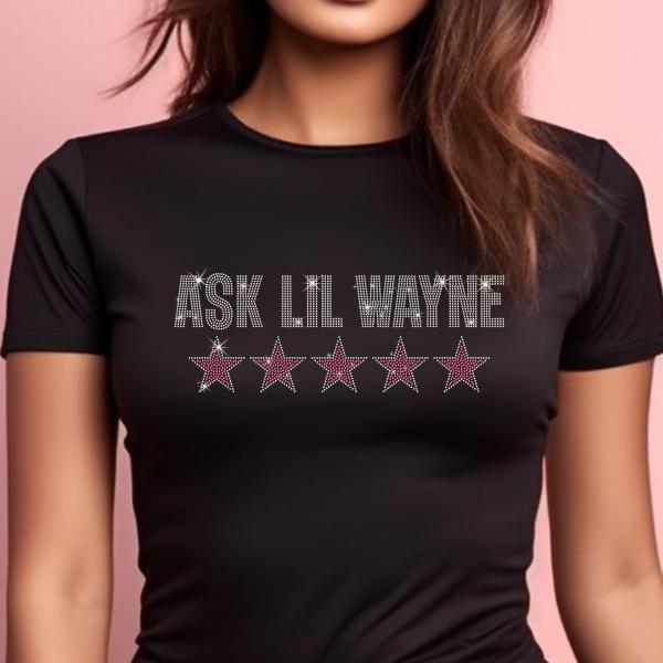5 Star Rhinestone Shirt, Outwear Bling Bling, Hip Hop Rhinestone Shirt, Nicki Shirt, Minaj Concert Shirt