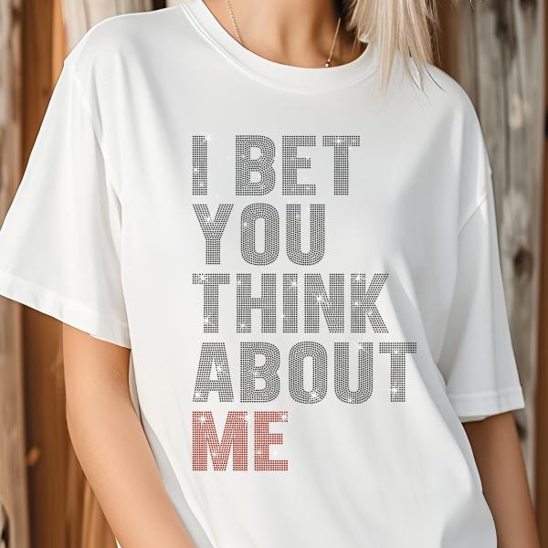 I Bet You Think About Me Rhinestone T-Shirt, I Bet You Think About Me Tee, Concert Tour Sweatshirt, Fan Tee-Shirt for Music Lovers