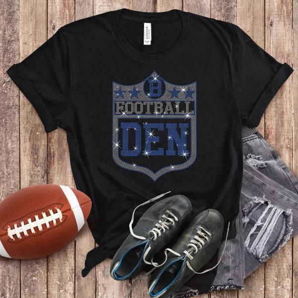 Denver Rhinestone T-Shirt, Vintage Style Football Sweatshirt, Sunday Football Shirt, Football Team Hoodie, Sports Fan Gift