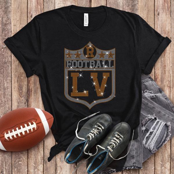 Las Vegas Rhinestone T-Shirt, Vintage Style Football Sweatshirt, Tailgate Party Shirt, Sunday Day  Football Fans Shirt, Football Team Hoodie