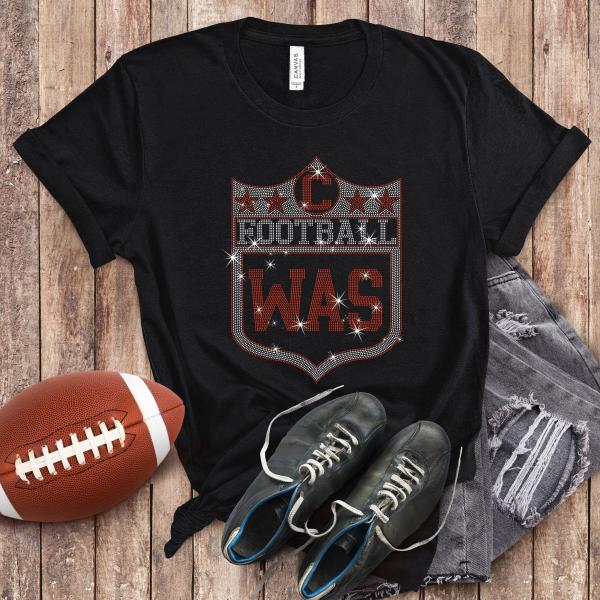 Washington Rhinestone T-Shirt, Game Day Football Clothing, Gift for Football Fans, Gift for Football Enthusiasts, Gift for Best Friend