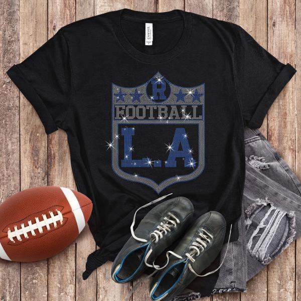 Los Angeles Rhinestone T-Shirt, Vintage Style  Football Fans Sweatshirt, Sunday Day  Football Game Shirt, Football Team Hoodie