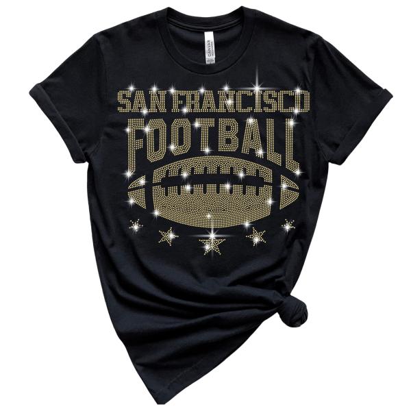 San Francisco  Rhinestone T-Shirt, Unique Design Football Team Shirt, Not Just a Jersey, A Symbol of Passion and Pride from San Francisco