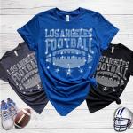 Los Angeles Rhinestone T-Shirt, Comfortable and Trendy Football Shirt, Unique Design for Passionate Football Supporters, Gift for Her