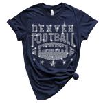 Denver Rhinestone T-Shirt, Trendy Football Season Tee, Football Bling Shirt, Football Shirt For Gameday Sporting Events Active
