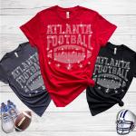 Atlanta Rhinestone T-Shirt, Football Fan Tee Shirt, Stylish and Comfortable, Unique and Eye-Catching Design for Game Day Gift
