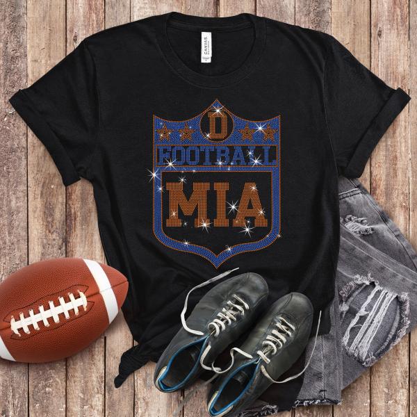 Miami Rhinestone Shirt, Football T-Shirt for Game Day, Trendy Comfortable and Stylish Fan Shirt, Show Your Team Spirit with Miami Pride