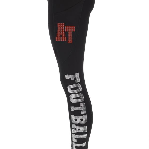 Atlanta Rhinestone Football Leggings, Team Support Leggings, Women's Football Leggings With Side Pocket, Cute Yoga Pants for Game Day