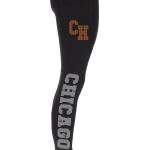 Chicago Rhinestone Football Leggings, Bling Football Fans Leggings, Active Wear Yoga Pant, Game day sports leggings with side Pocket