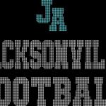 Jacksonville Rhinestone Football Leggings, Glittering Fan Pant for Ladies,  Active Wear Yoga Pant, Sparkling Game Day Leggings for Women