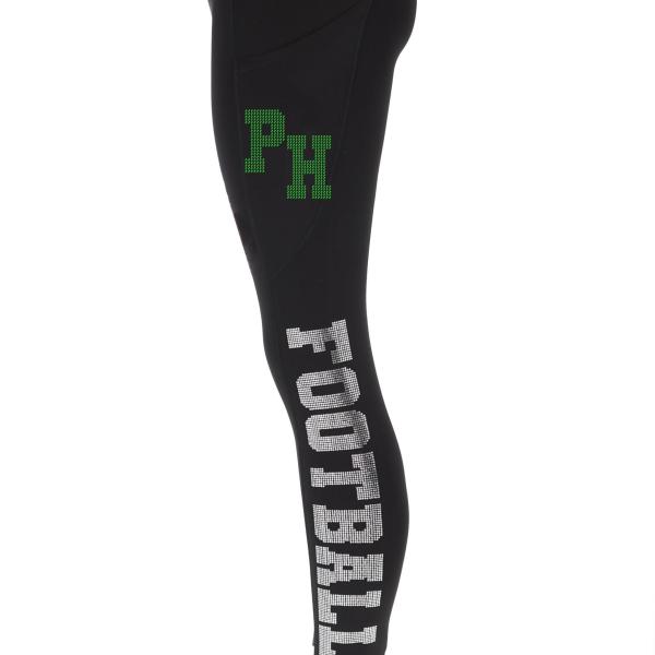 Philadelphia Rhinestone Football Leggings, Bling Football Fan Yoga Leggings, Glitter Sport Pant With Side Pocket, Game day Pant for Ladies