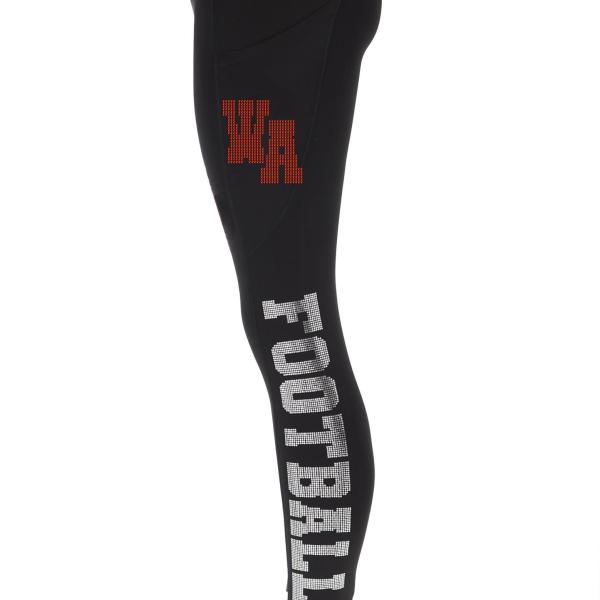 Washington Rhinestone Football Leggings, Bling Style Sports Leggings, Glitter Yoga Pant for Women, Eye-Popping Design Pant for Game day