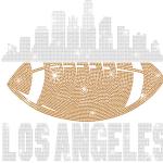 Los Angeles Rhinestone T-Shirt, Football Chic Glittering Fan Shirt, Game Day Bright Trend Shirt, Eye-Catching Dazzling Game Design Tee