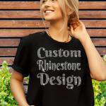 Personalized Rhinestone Shirts, Custom Rhinestone Designs, Bling Bling T-Shirt, Personalized Sparkle Shirt, Sparkling Custom Tees