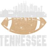 Tennessee Rhinestone T-Shirt, Glittering Game Day Football Fan Shirt, Bling Sparkling Team Tee, Dazzling Eye-Catching Design Tee for Sunday
