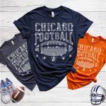 Chicago Rhinestone T-Shirt, Unique Rhinestone Design Football Shirt, Stylish and Comfortable, Football Fan Tee Shirt, Perfect for Game Day