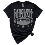 Carolina Rhinestone T-Shirt, Football Player Game Day Apparel, Stylish and Comfortable, Gift For Fans, Let's Go, Sunday Funday