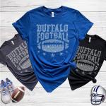 Buffalo Rhinestone T-Shirt, Unique and Eye-Catching Design Football Fans Shirt, High-Quality Fabric, Great Gift for Sports Events