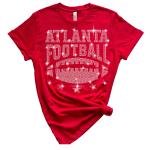 Atlanta Rhinestone T-Shirt, Football Fan Tee Shirt, Stylish and Comfortable, Unique and Eye-Catching Design for Game Day Gift