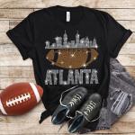 Atlanta Rhinestone T-Shirt, Glitter Football Fans Top, Bling Football Team Sparkle Tee, Eye-Catching Design for Game Day
