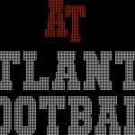 Atlanta Rhinestone Football Leggings, Team Support Leggings, Women's Football Leggings With Side Pocket, Cute Yoga Pants for Game Day