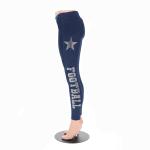 Dallas Rhinestone Football Leggings, Team Fans Leggings for Active Wear, Game Day Sports Leggings, Women Football Yoga Leggings