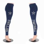 Dallas Rhinestone Football Leggings, Team Fans Leggings for Active Wear, Game Day Sports Leggings, Women Football Yoga Leggings