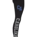 Carolina Rhinestone Football Leggings, Game day Sports Leggings, Active Wear Yoga Pant, Glitter Fan Leggings with Side Pocket  for Ladies