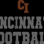 Cincinnati Rhinestone Football Leggings, Sparkling Football Pant,  Active Wear Yoga Pant, Bling Fanatic Leggings with side Pocket for Girls