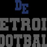 Detroit Rhinestone Football Leggings, Glitter Fan Leggings for Ladies Who Love Bling, Active Wear Yoga Pant, Game day sports leggings
