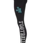 Jacksonville Rhinestone Football Leggings, Glittering Fan Pant for Ladies,  Active Wear Yoga Pant, Sparkling Game Day Leggings for Women