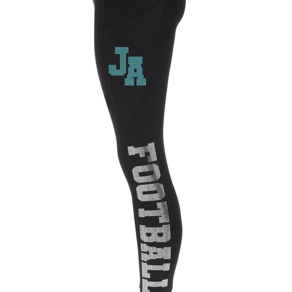 Jacksonville Rhinestone Football Leggings, Glittering Fan Pant for Ladies,  Active Wear Yoga Pant, Sparkling Game Day Leggings for Women