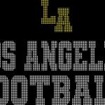 Los Angeles Rhinestone Football Leggings, Bling Tailgate Pant, Active Wear Yoga Pant With Side Pocket, Game day Sports Leggings
