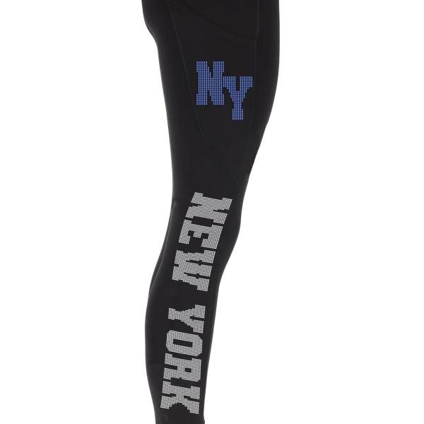 New York Rhinestone Football Leggings, Style Women's Sports Leggings, Active Wear Yoga Pant, Game day sports leggings With Side Pocket