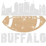 Buffalo Rhinestone T-Shirt, Bling Dazzling Football Fan Gift Design, Eye-Catching Game Sparkling Tee, Unique Football Fan Glitter Top