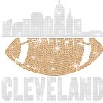 Cleveland  Rhinestone Glittering  Shirt, Sparkling Style Football Shirt, Dazzling Shiny Game Shirt, Eye-Catching Tee Trendy Fashion Shirt