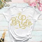 Bride Rhinestone T-Shirt, Bridal Shower Gift, Trendy Comfortable Bling Bridal Tee,  Cute Mrs. Wedding Tee-Shirt. Proposal Gift Shirt