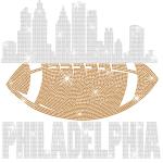 Philadelphia  Rhinestone T-Shirt, Shiny Glittering Football Tailgate Fan Tee, Trendy Game Day Party Tee, Unique  Gift Sunday Sports Shirt
